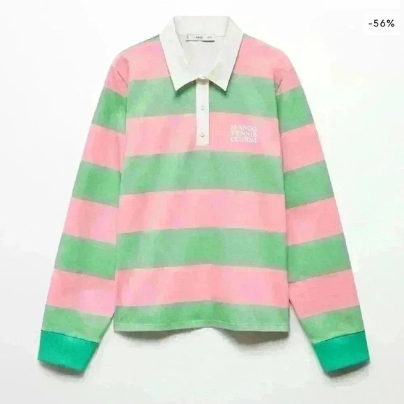 Mango Tennis Club 84" Collared Long Sleeve Tops E02 - Picture 10 of 13